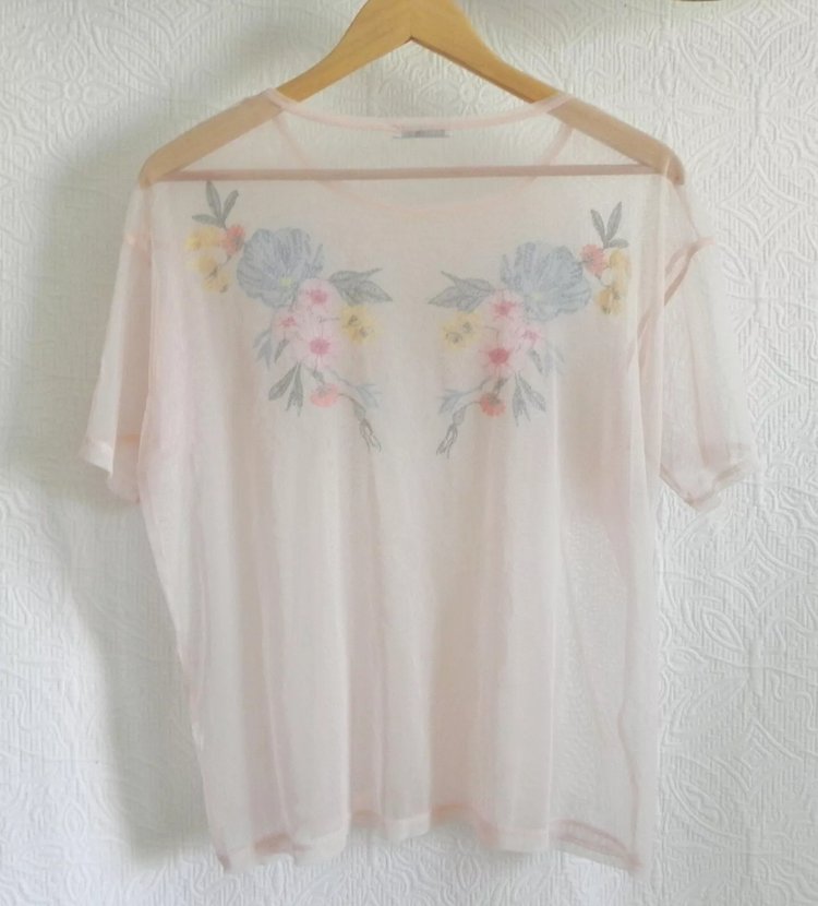 Zara Floral Sheer Top