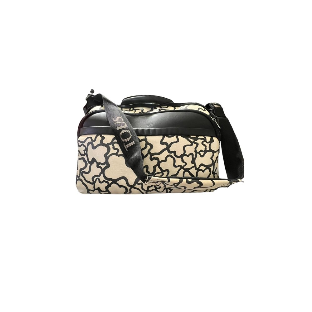 Tous Medium Overnight Bag in Black and Tan