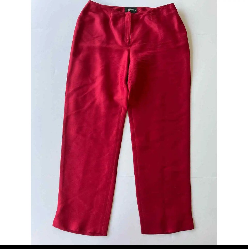 Red Silk Capri by Ralph Lauren