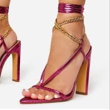 EGO Purple Strappy Heels