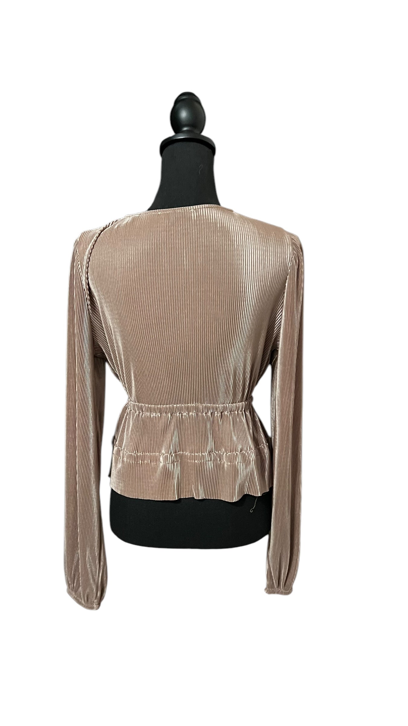 Long Sleeve Champagne Blouse by Zara